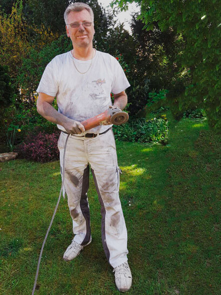 Als Malermeister und Chef selbst mitarbeiten gehört einfach dazu. Ihr Maler Oliver Conyn